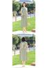 Elegant 2026 Chiffon Dress for Middle-Aged & Elderly Women - 50s Inspired, Tummy Covering, Short-Sleeve Summer Style