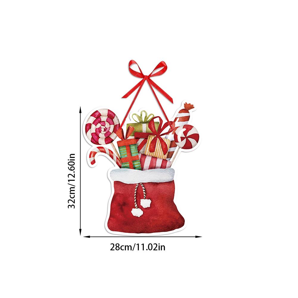 

2024 Christmas Door Hanger New Year Party Pendants Santa Claus Snowman elk Paper Banner Merry Christmas decoration for home