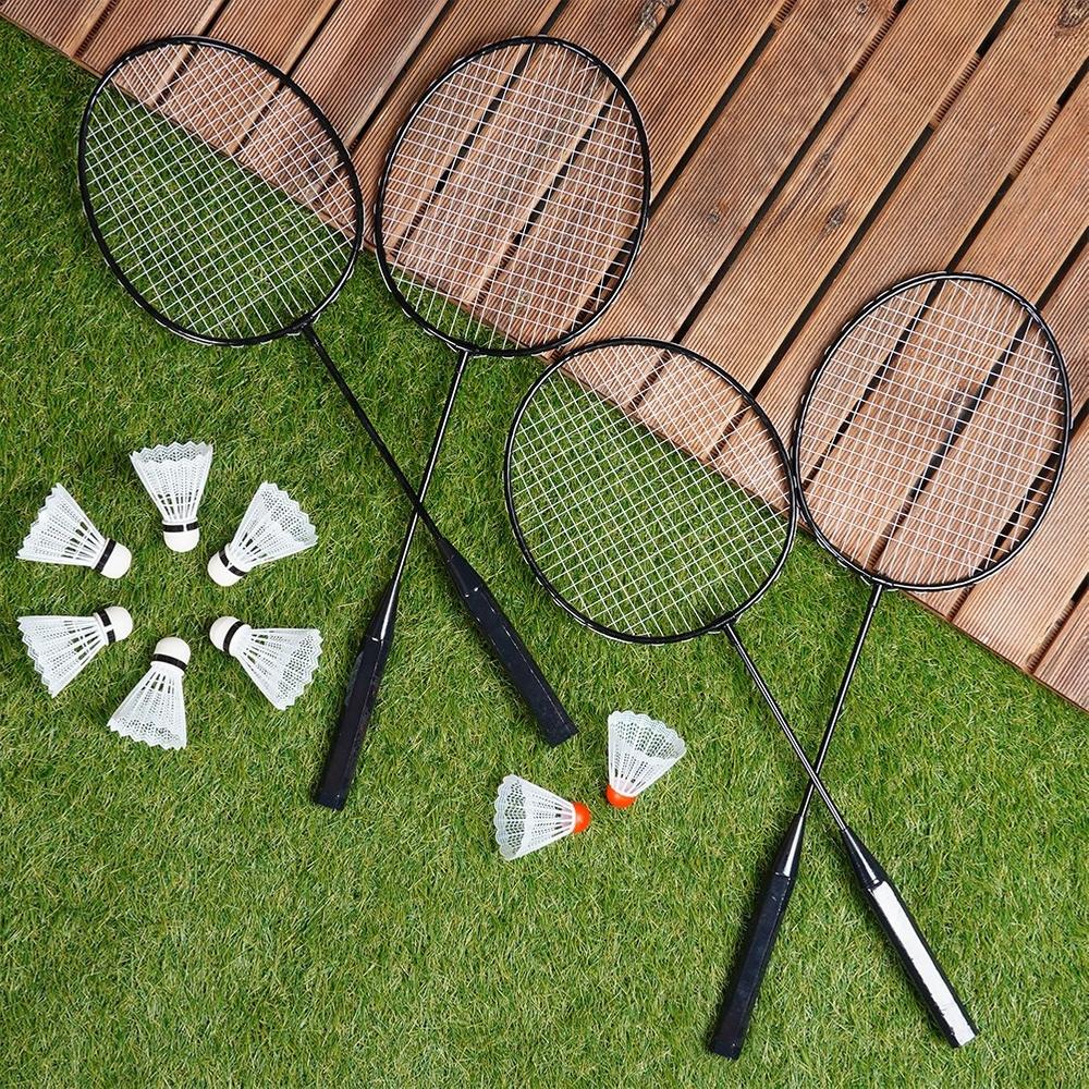 Badminton-Set 8 Federbälle 61 cm 12 Stück.