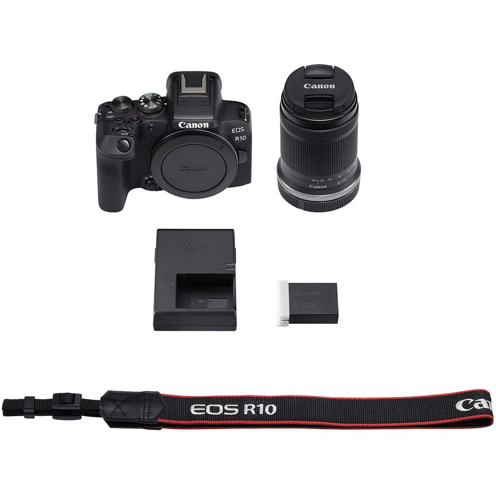 Canon EOS R10 Spiegellose Vlogging-Kamera mit STM-Objektiv 4K DIGIC X Bild Motiv Schwarz RF-S18-150mm F3.5-6.3 Kit, 24.2MP Video, Prozessor, Hochgeschwindigkeit