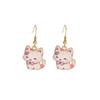 Cute Cartoon Kitten Earrings - Fun, Creative, and Fashionable Animal Drops In Japanese and Korean Styles for European and American Tastes.