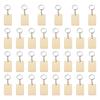 Blank Wooden Keychain Craft Supplies with Split Rings and Chains, Plain Pieces for Writing, Painting, and Handmade Gifts