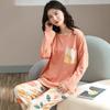 Women's Long,sleeved Trousers Suit Thin Home Clothes Two,piece Suit