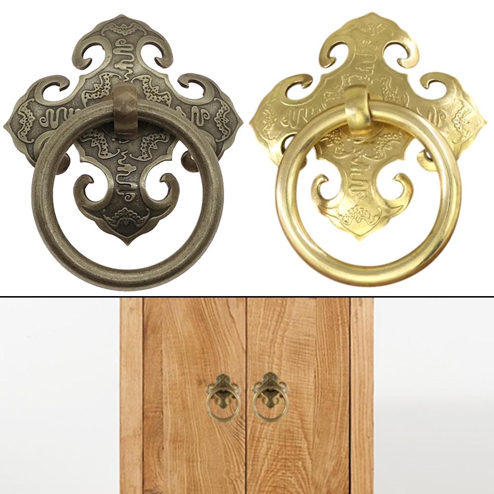 Brass Gate Handle with Vintage Aesthetic Simple Screw Installation for Front Doors and Interior Spaces in Your Home