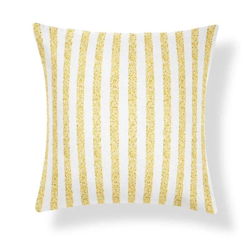 Retro Ethnic Style Art Pattern Light Luxury Gold Bedroom Living Room Sofa Seat Decorative Cushion Cover Geometric Pillowcase