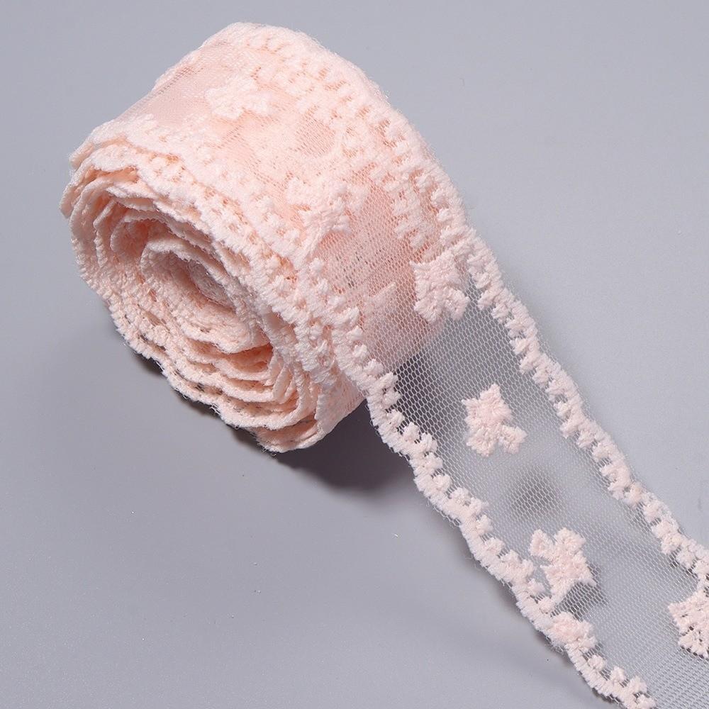 5Yards 4cm Width Lace Trim Ribbon 5 Yards Length Ribbon Trim Hollow Lace Ribbon Clothes Sewing
