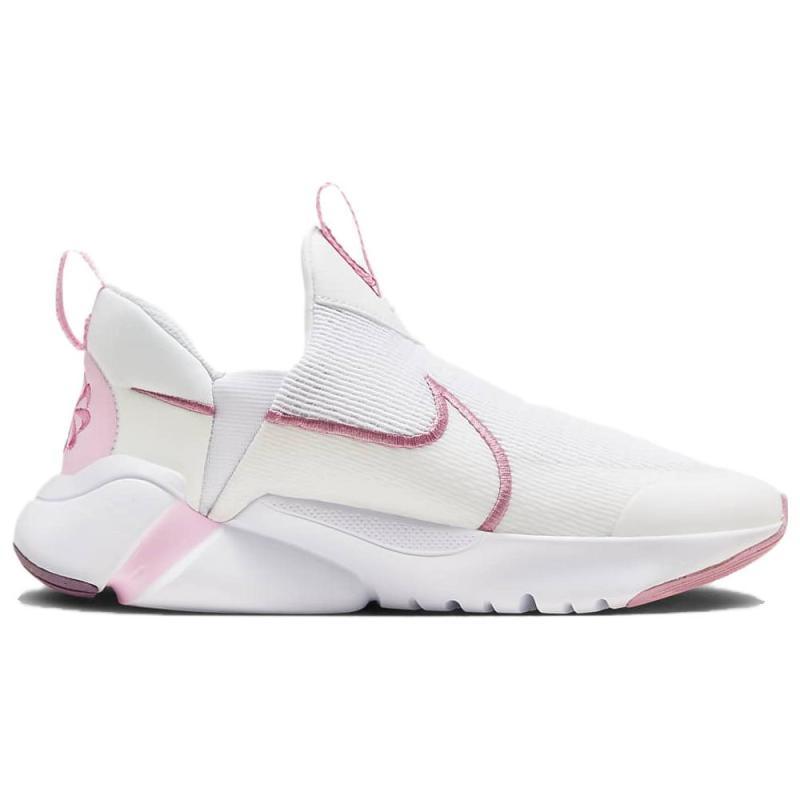 Nike Flex Plus Abrasion Resistant Breathable Support Low top Kids' Running Shoes White Pink Sneakers DV8999-100