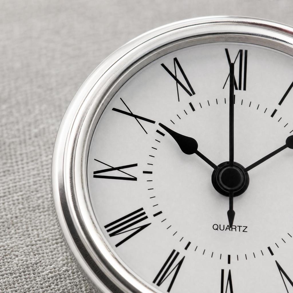 Clock Insert Compact Round Quartz for Minimalist Interiors