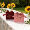 10Pcs Chocolates Gift Packaging Box Suitable For Wedding Candies And Valentine'S Day Love Wings Gold Foil Gift Box With Ribbon