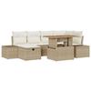 VidaXL Ensemble de 7 canapés de jardin avec coussins beige en poly rattan 3360054