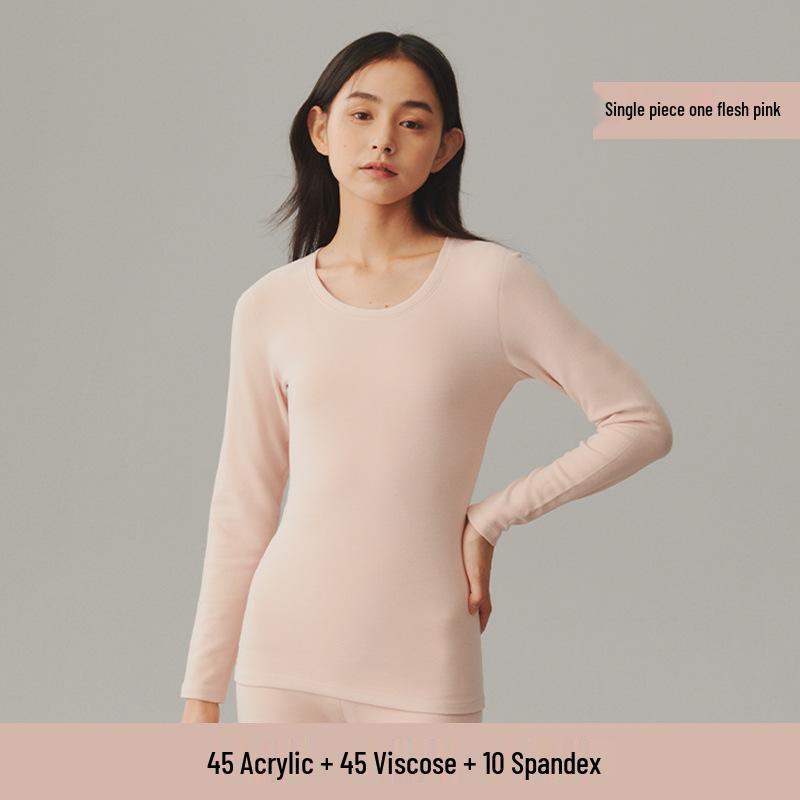 Women's Extra Thick Fleece-Lined Acrylic Thermal Base Layer Top