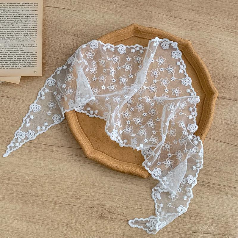 

Треугольный шарф на талию пасторальный ремешок юбка занавеска милый сетчатый пояс шарф занавеска для пука кружево шелковый шарф головной платок повязка на голову завязанные волосы