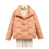 Down jacket women's autumn and winter new solid color light short stand-up collar thickened white duck down loose casual coat