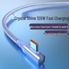 Кабель Crystal Shine Dual Type-C для швидкої зарядки 120 Вт, сумісний з Apple 15 та Huawei Flash Charge.