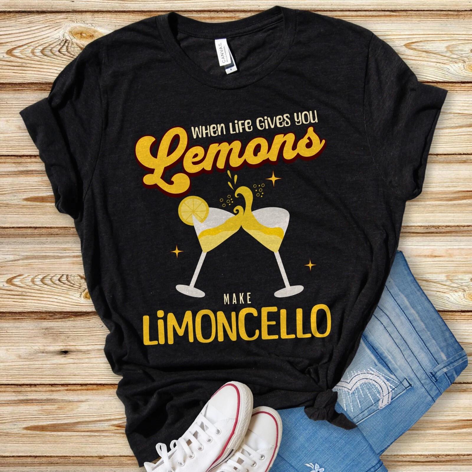 Limoncello t-shirt, Funny Italian Tee, Italy Lovers Gift, Cocktail Party Tee S