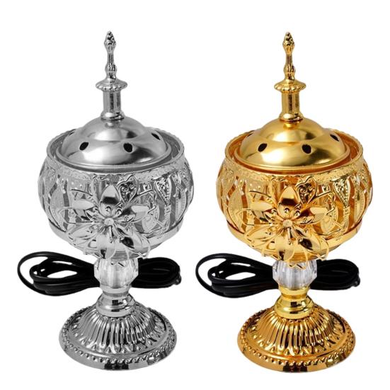 Electric Incense Burner Metal Arabian Style Incense Cone Holder Middle