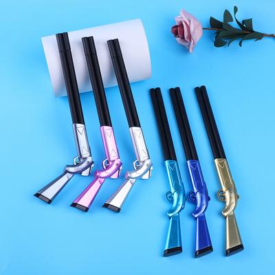 Back To School Season 5pcs 0.5mm Creative Modeling Weapon Neutral Pen, Double Gun Styling Toy Neutral Pen, Pen Student Fountain Pen Prize