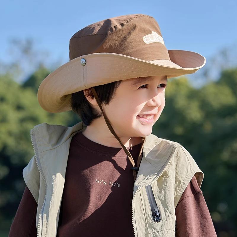 Western Cowboy Children'S Bucket Hat Boys Fashion Sun Hat Outdoor Climbing Hat Uv Protection Basin Hat