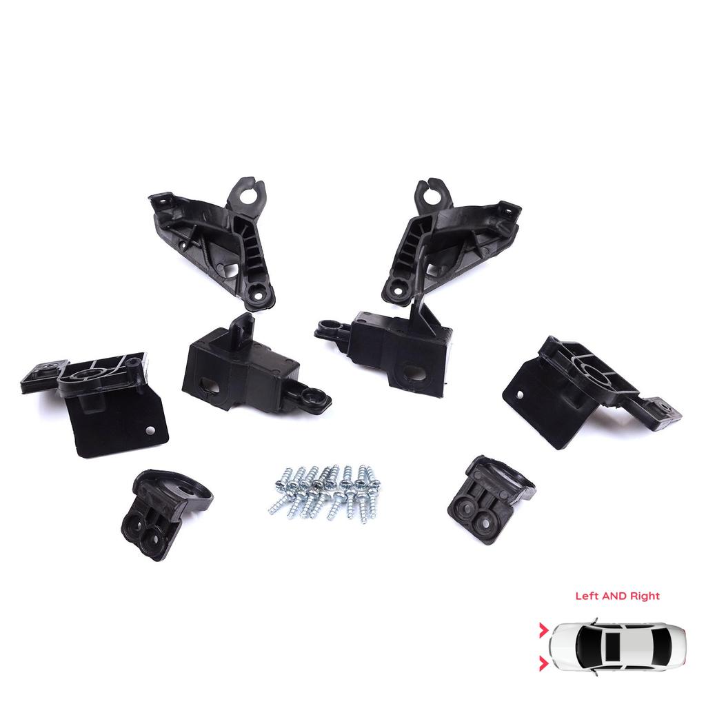 BHL586 Support de Phare Support de Réparation Jeu d'Onglets Côté Droit Gauche pour Toyota Corolla MK12 E21 Berline 2019-On 81150-02T51 81110-02T51