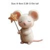 Craft Needle Felting Supply Starry Night Felt Mice Cute Mouse Figurine Gifts Mouse Collectible Handmade