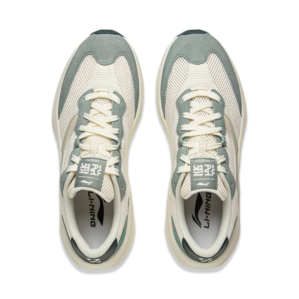 Li Ning Zheng Rong M500 Versatile Retro Thick Sole Fashion Trend Shock Absorption Non-Slip Wear-Resistant Support Low-Top Casual Shoes AGCV069-3
