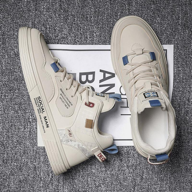 Fashion Men's Casual Shoes Skateboarding Shoes Lightweight High Top Men Shoes Flat Lace-Up Sneakers Male Business Travel Tenis Masculino
