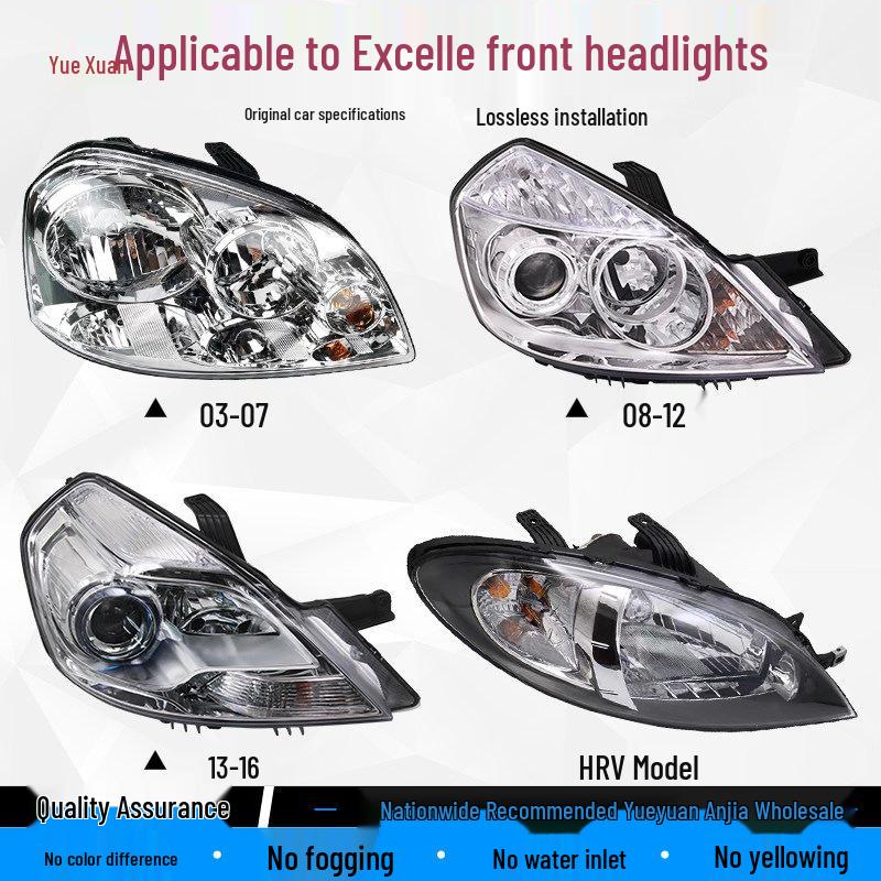 Compatible Front Headlight Assembly Lampshade for 2003-2008, 2013, and 2016 Buick HRV Models