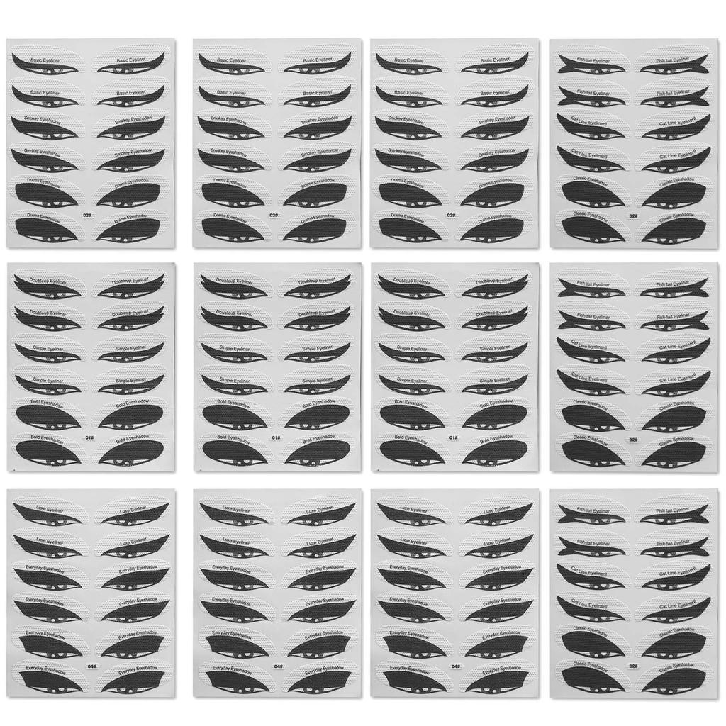 PAVIKE Eyeshadow Stencils and Eyeliner Stencils Eye Makeup Fabric Comfortable and Suitable for All Eye Eyeshadow Stencil Sticker Quick Portable Tool