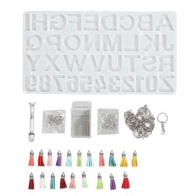 Silikonform-Set    Wiederverwendbare Quastenanhänger Silberne Hörnadeln Werkzeuge für Resin Art C