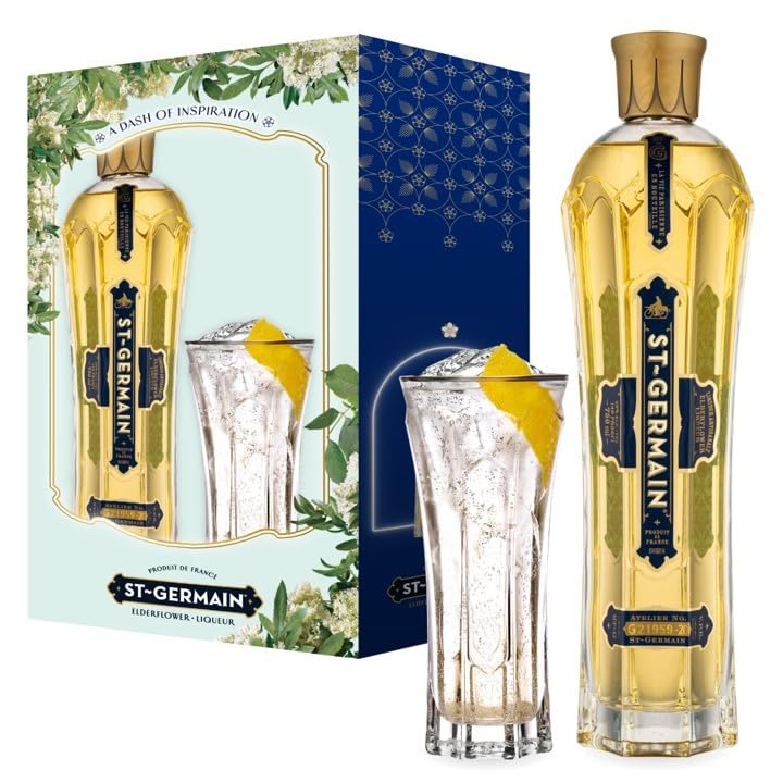 

[Amazon.co.jp Exclusive: Soda Glass Included] Saint-Germain Elderflower [French Herbal Liqueur, 750ml, 20% Savory] [Gift Box Included] [Authentic] - M