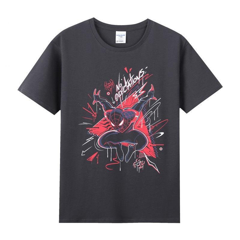 

Мужская футболка унисекс Человек-паук Супергерой Летняя Мужская одежда Новая Футболка с коротким рукавом Уличный стиль Топ Футболка Высокое качество Отдых Спортивный топ 4XL
