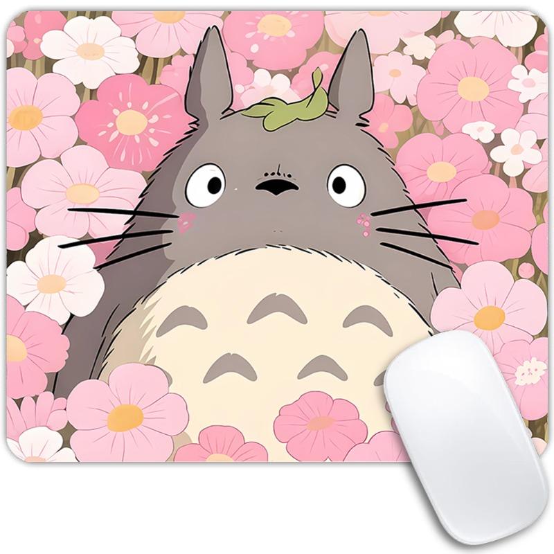 Totoro Anime Mouse Pad Kawaii Miyazaki Cartoon Washable Computer Mouse Pad Anti Slip Base Suitable for Office and Home Use Gift