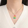 Collana Ciondolo Mappa Bandiera Africa Ghana Smalto Uomo Donna Acciaio Inossidabile Colore Oro Argento Gioielli Africani Ghanesi Regali