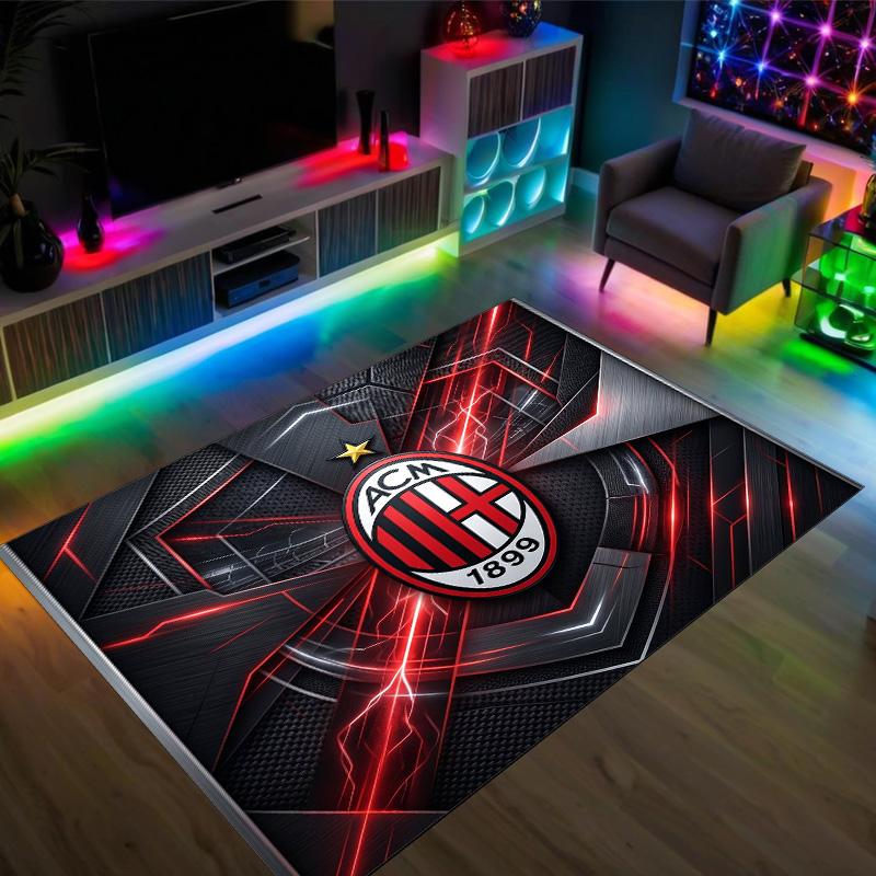 AC Milan Design Crystal Velvet Carpet Cozy Non?Slip Printed Rug For Bedroom Living Room Entrance