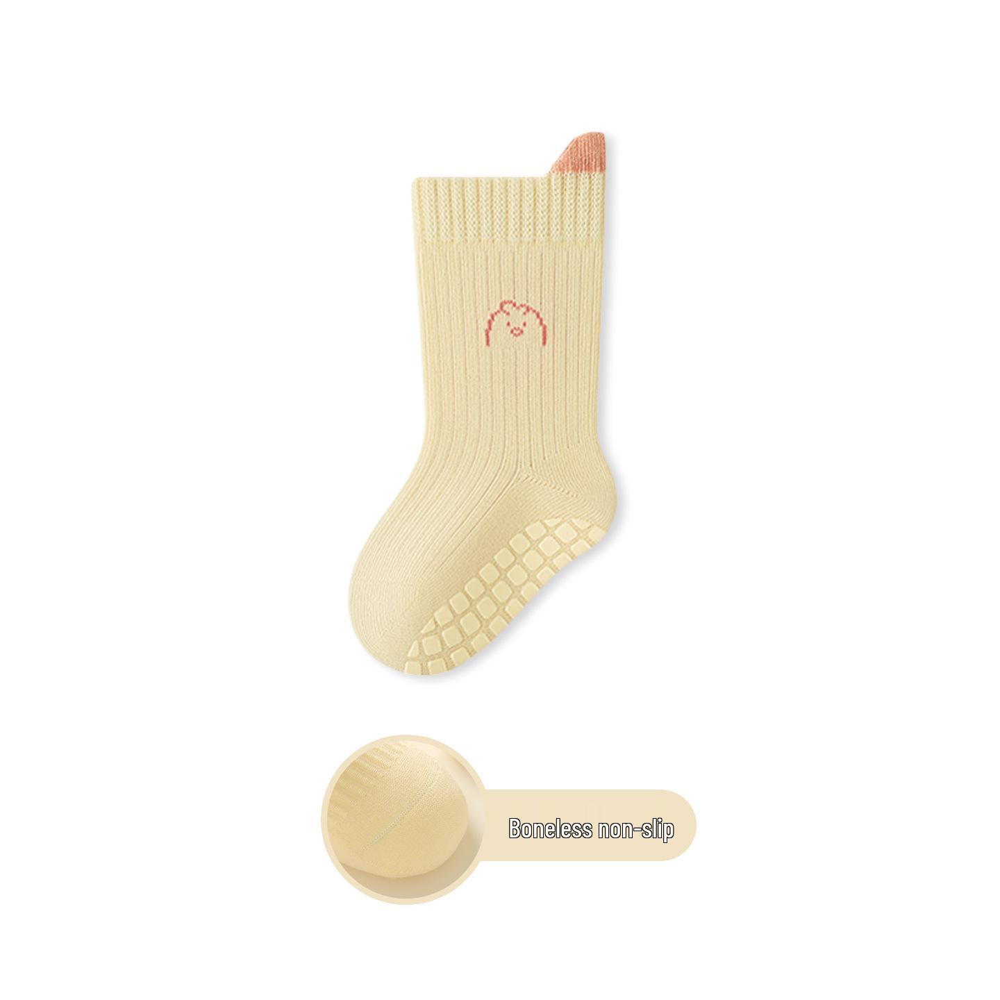 

All-Season Anti-Slip Cotton Baby Socks - Perfect for Toddlers Learning to Walk L (2-4 years, 12-14cm) жёлтый