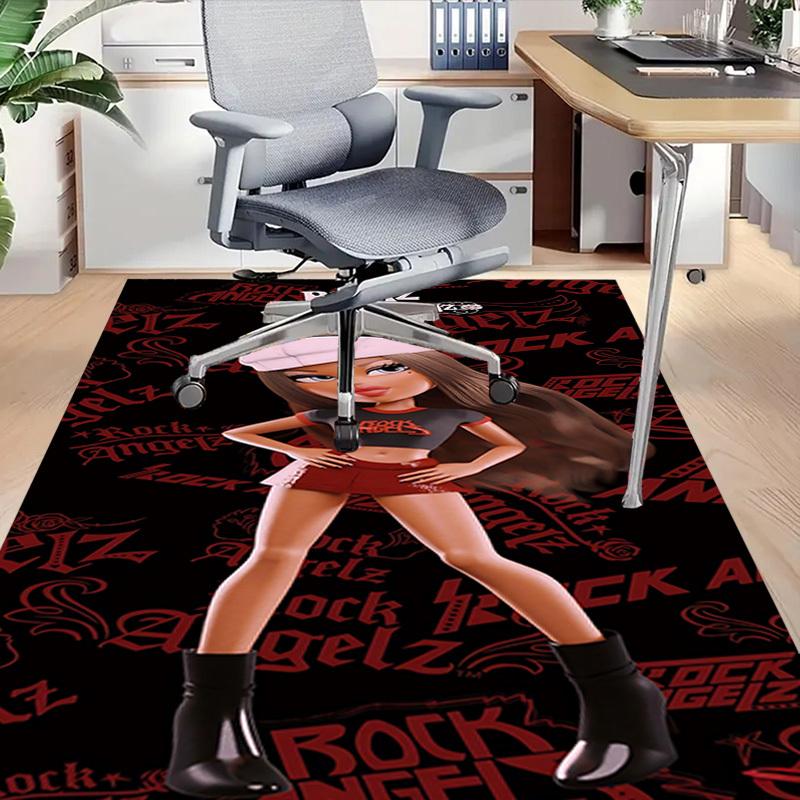 1pc Rock Angelz Bratz Carpet Anti Slip Polyester Floor Mat for office.Bedroom