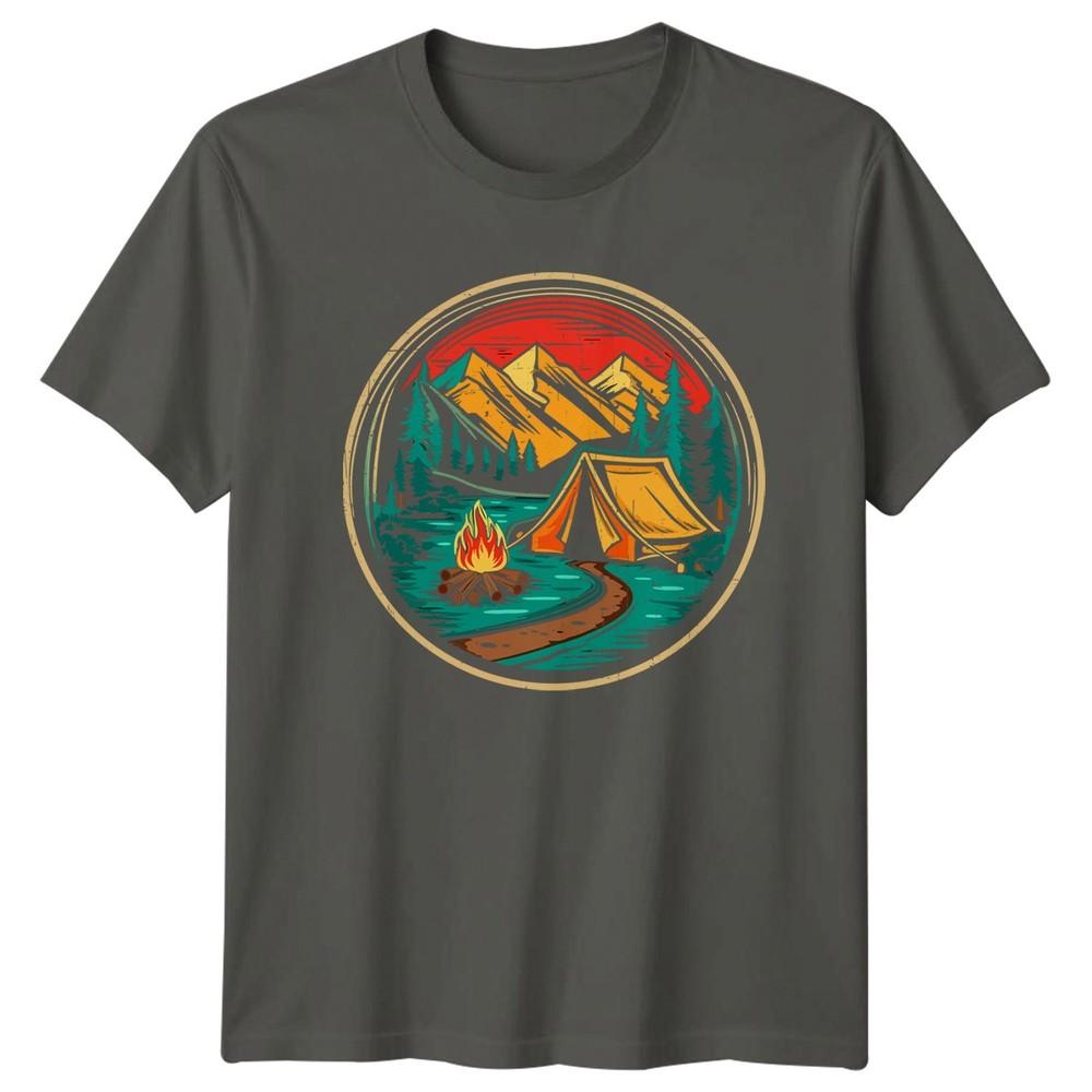 Camp Under The Stars Unisexs TShirt Camping Outdoor Recreation Gift For Him S