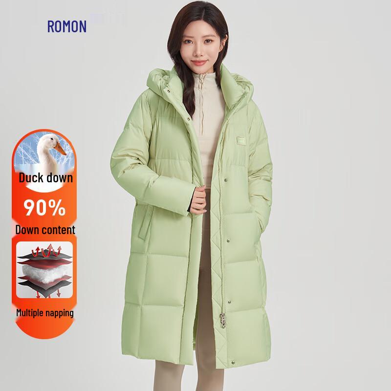 

Romon Women s 90% Duck Down Long Hooded Winter Coat L