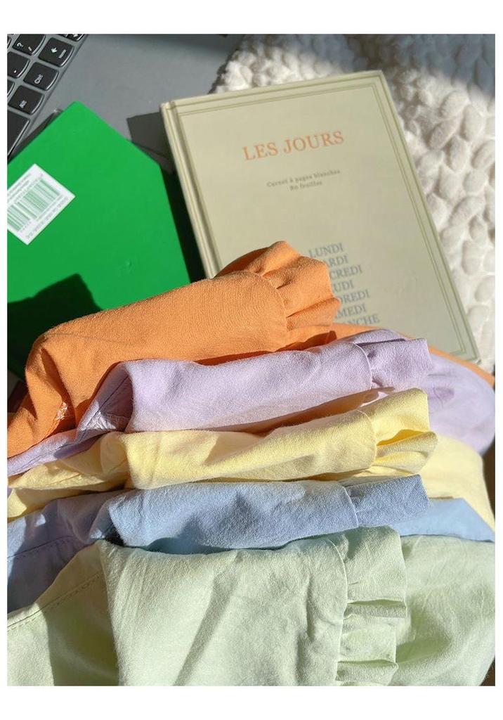 Damen Gelbes Milch Langarmshirt, Französischer Retro Puppenkragen, Schickes Frühling/Herbst Design, Süßer und Nischenstil.
