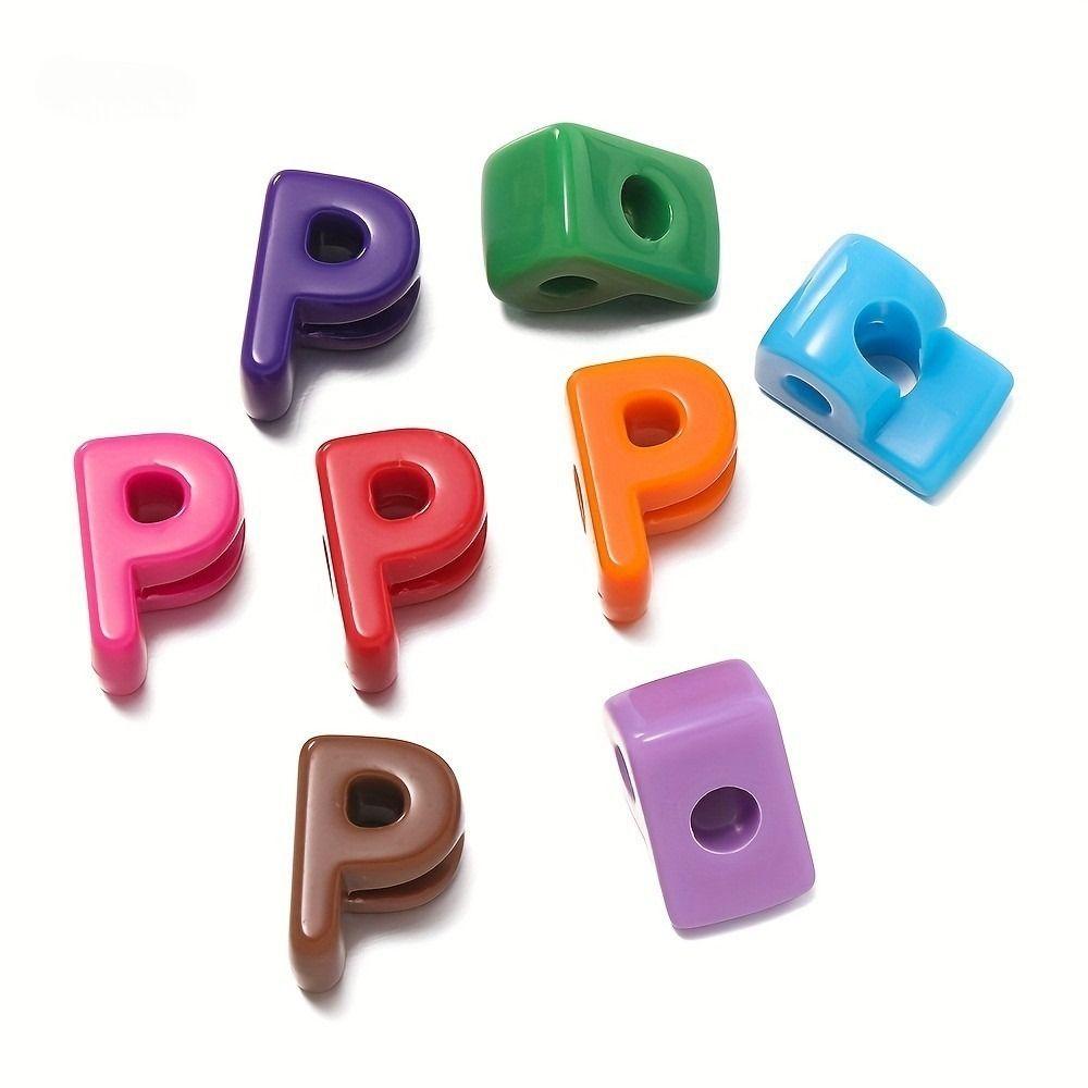 50Pcs Beads Letter Pendant DIY Jewelry Making Charm Round Acrylic Pendant  Jewelry Accessories