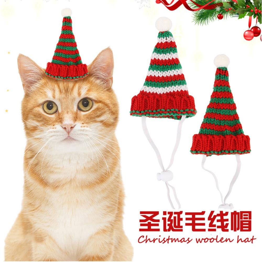 Pet Christmas decoration knitted hat, dog cat Christmas decoration cute knitted hat