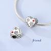 Best Friend Charms Bead Original Copper Inlaid Pink Zircon Cute Pets Claw Pendants Fit Bracelet Jewelry Lover Gift
