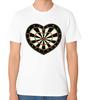 I Love Darts T-Shirt Heart Dartboard Love Design Darts Player Gift Unisex Tee