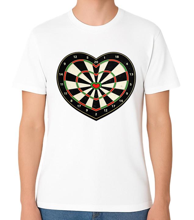 

I Love Darts T-Shirt Heart Dartboard Love Design Darts Player Gift Unisex Tee 5XL різнокольоровий