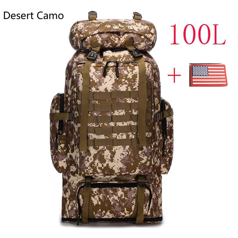 80L/100L Mountaineering Bag Climb Bag Tactical Backpacks Large Backpack Outdoors Hiking Camping Travel Bags
