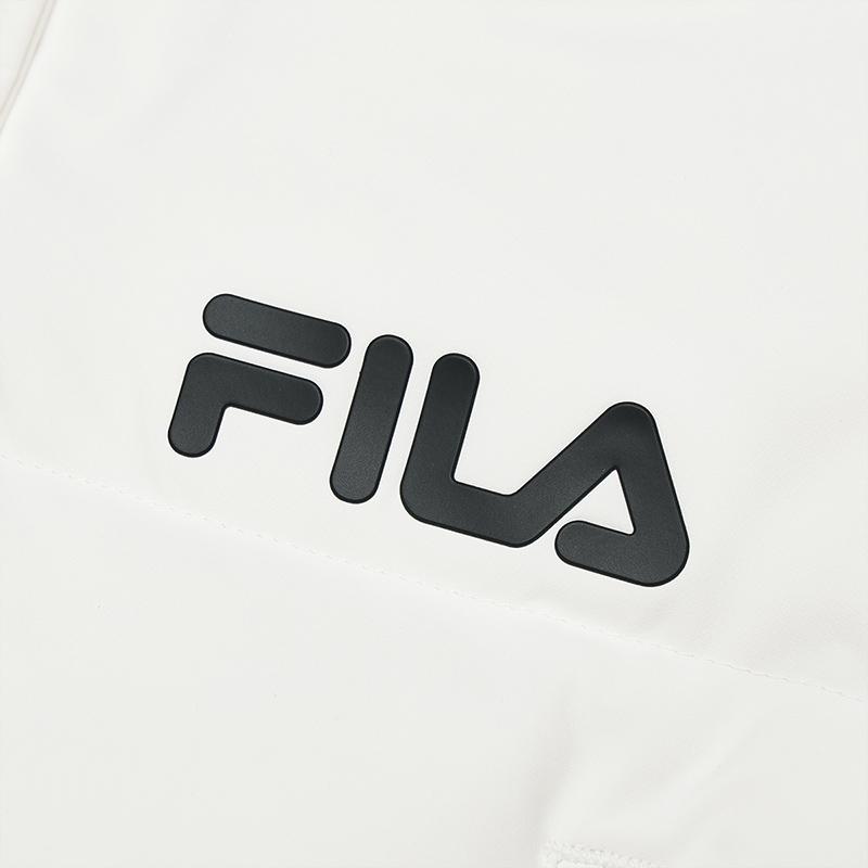 FILA Original Long Down Jacket Simple Fashion Warm Hooded Down Coat Women outerwear Cloud-Mushroom-White F11W449906FWT