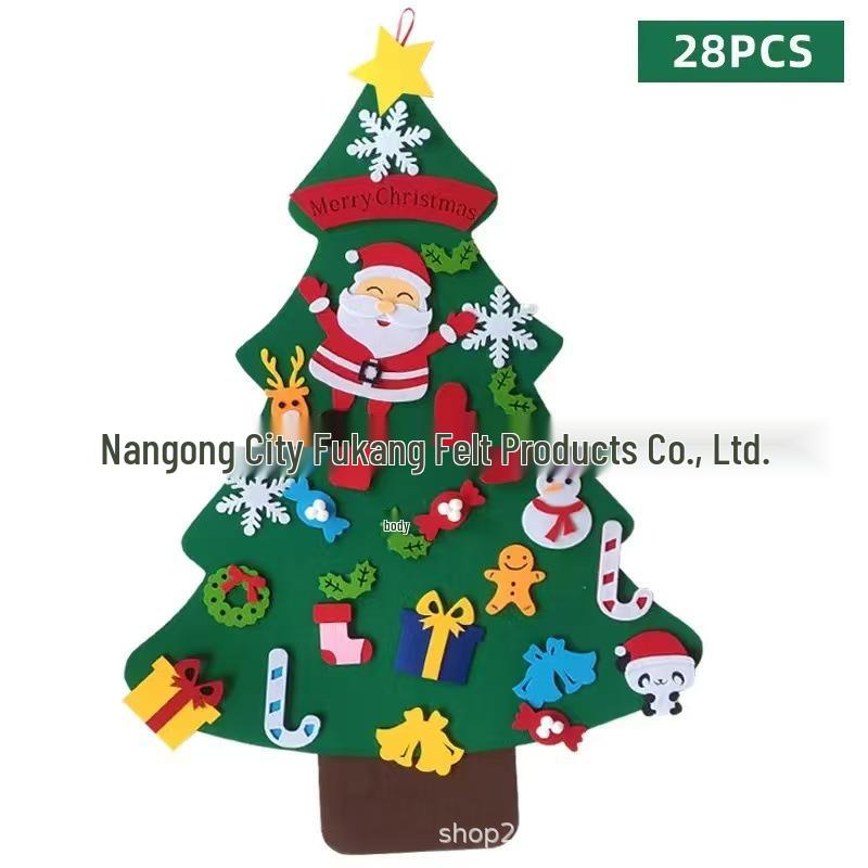 DIY Children's Felt Christmas Tree Ornaments