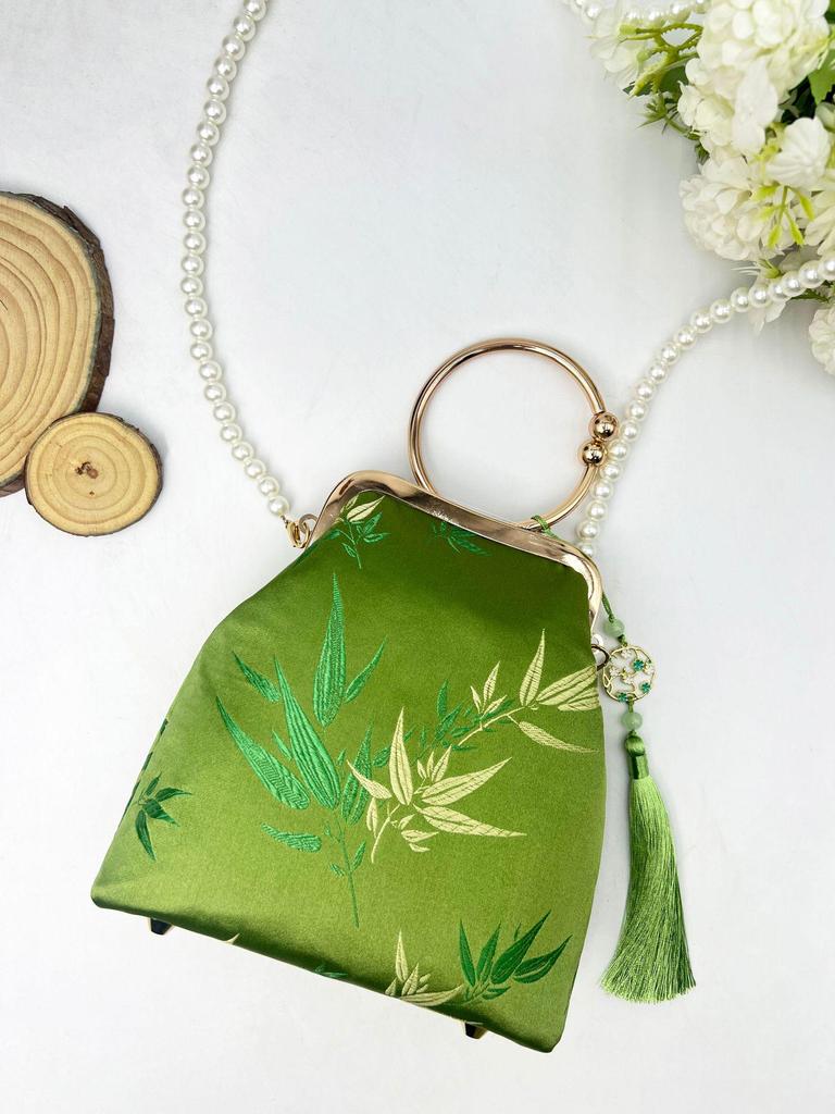 Elegant Brocade Chinese Cheongsam Handbag Clasp Purse - Large Capacity Single Shoulder Crossbody