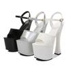 2025 new nightclub super high heels sandals female work shoes catwalk pole dancing shoes waterproof platform