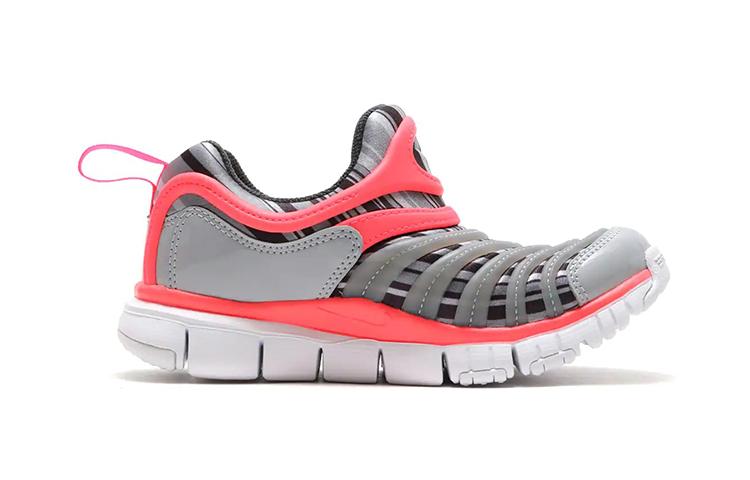 Nike Dynamo Free Abrasion Resistant, Breathable, Lightweight Low Top Kids' Running Shoes Gray Pink 834365-002